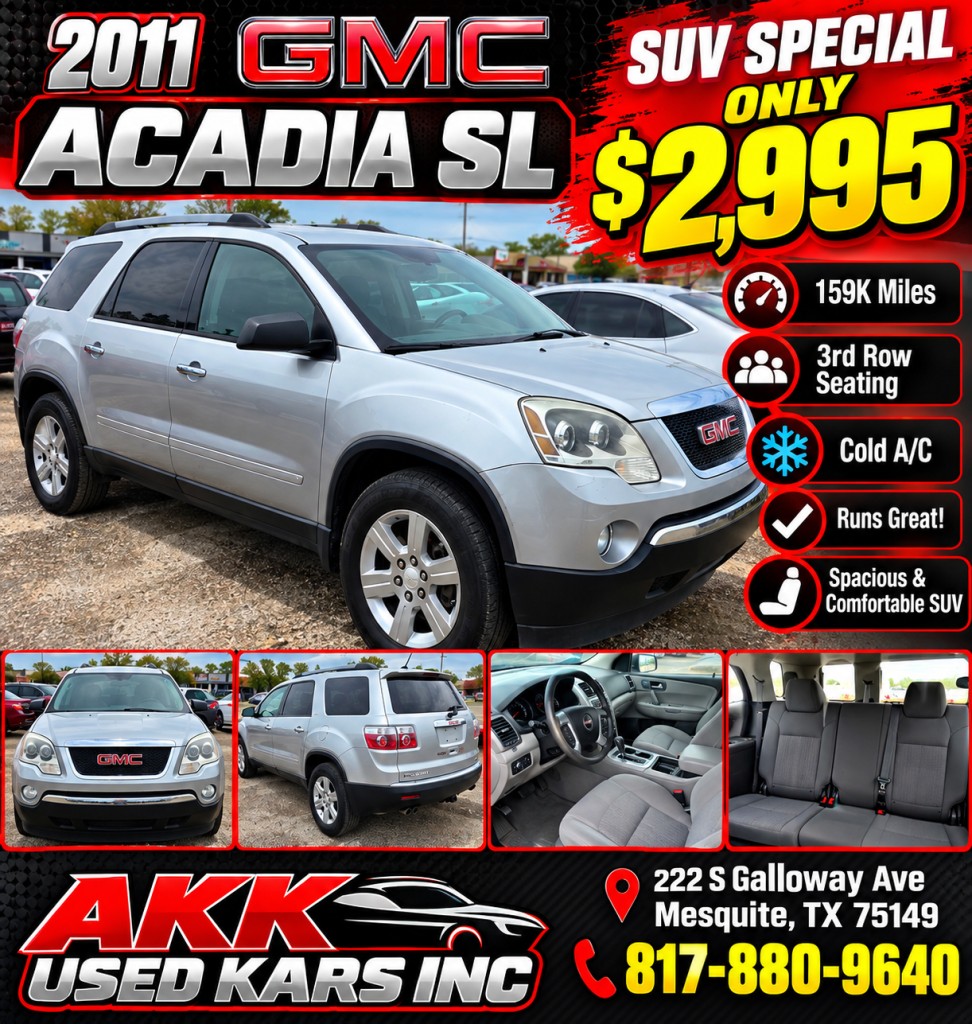  2011 GMC Acadia SL FWD   