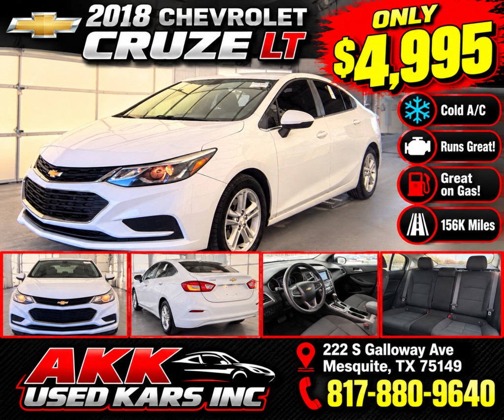 2018 Chevrolet Cruze LT Sedan FWD